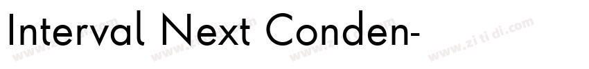Interval Next Conden字体转换